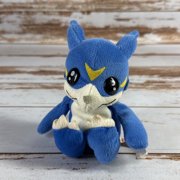 D0205B Veemon Digimon Adventure Kuta Chara beanie Bandai 2000 Plush 6" Toy Doll - Picture 1 of 5